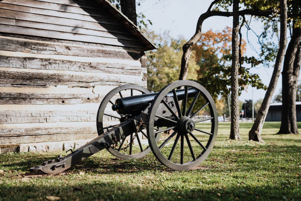 cannon at Civil War site