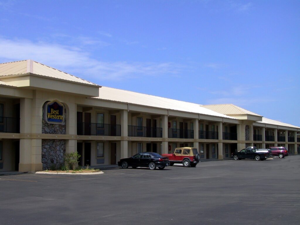 The exterior of the Best Western