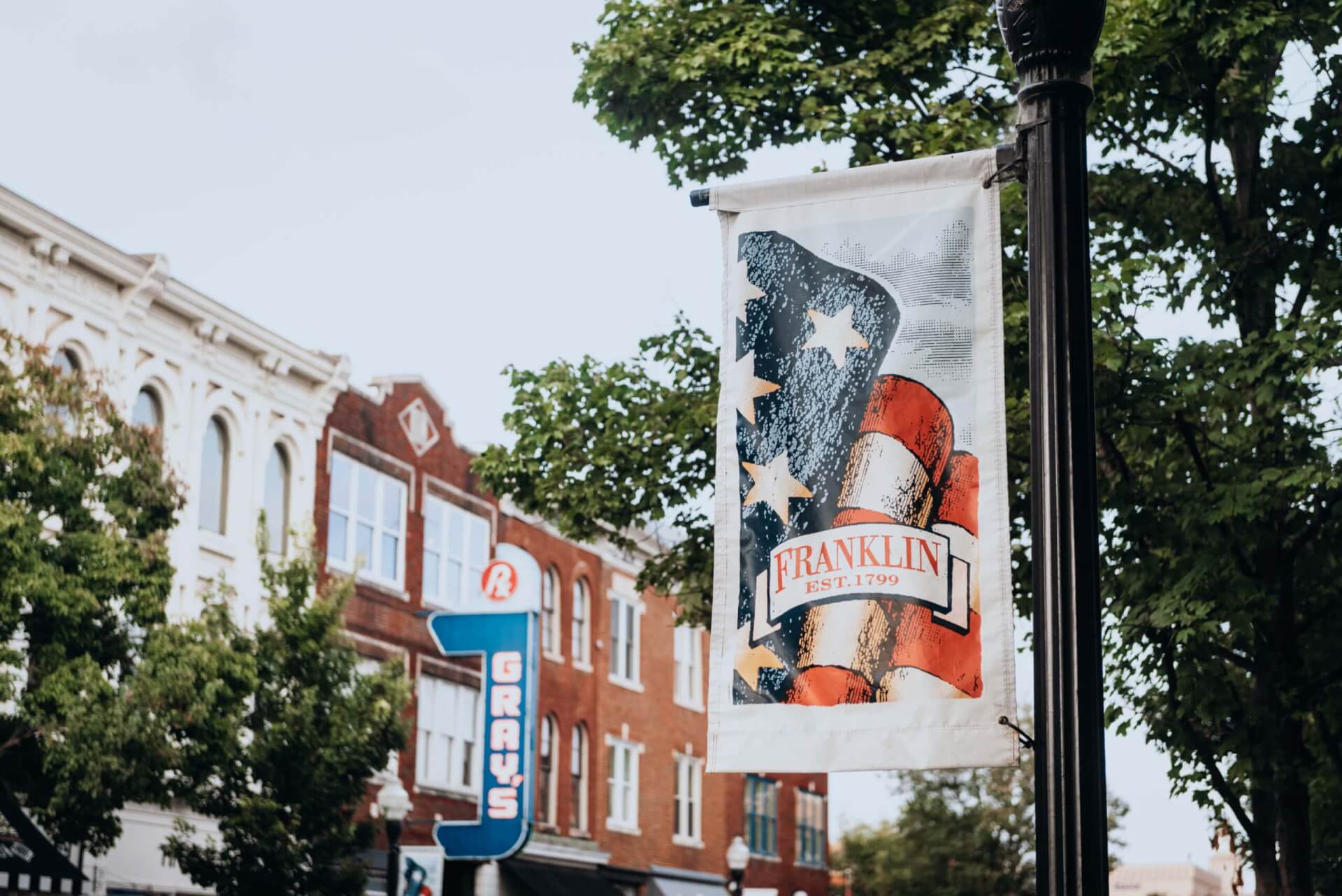 Faith Groups in Franklin Summer on Main Street in downtown Franklin, Tennessee. Courtesy of Visit Franklin.