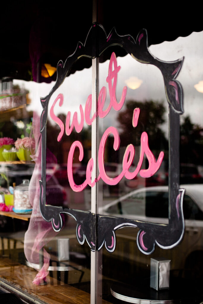 the window at Sweet CeCe's
