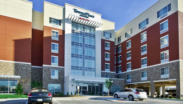 The exterior of TownePlace Suites